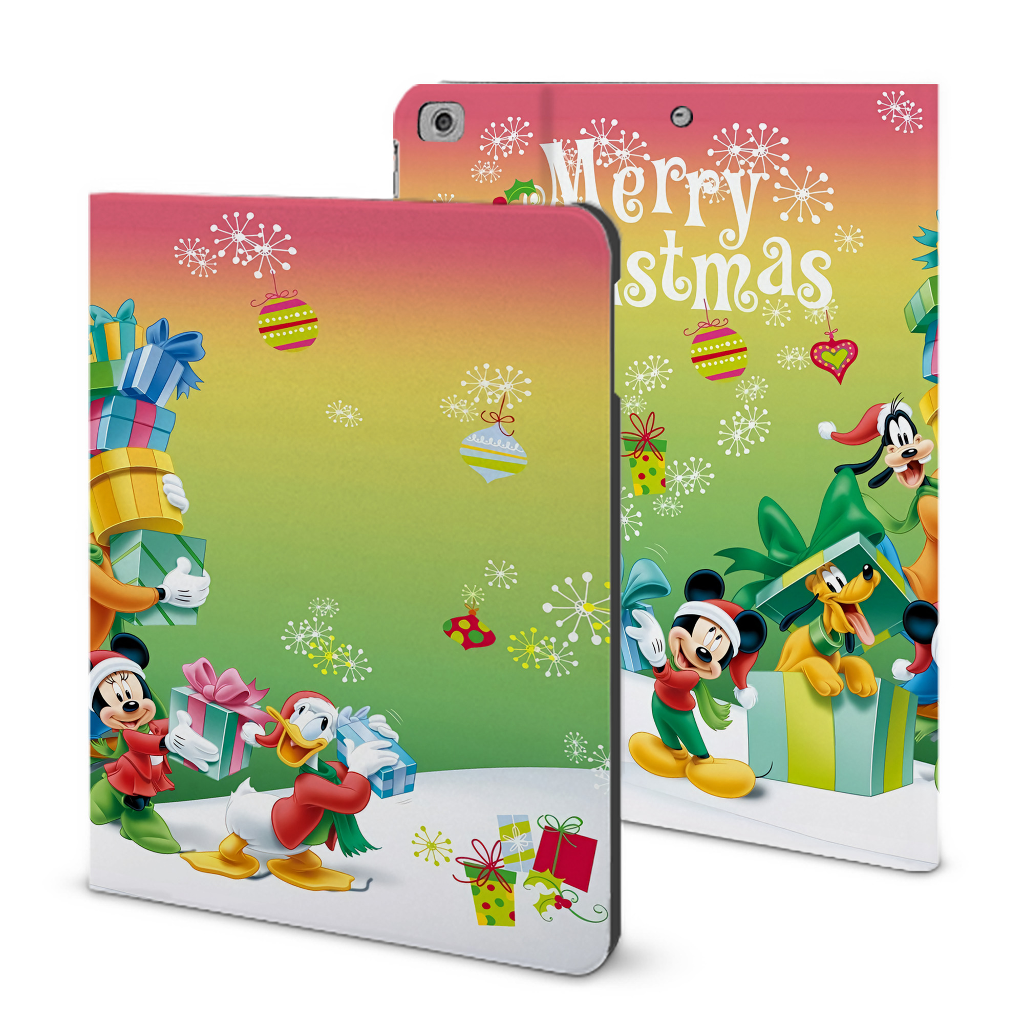 （画像用） ミッキーマウス Mickey Mouse IPad ケース ブック型 PUレザー TPU 耐衝撃 軽量 薄型 ペン収納なし 全面保護 IPad 各モデル対応